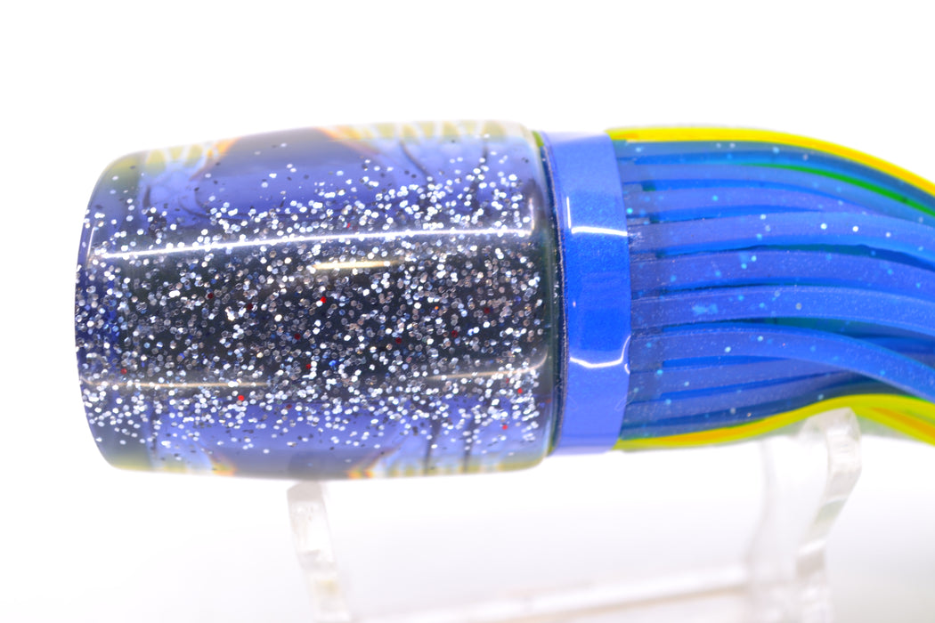 Amaral Lures Yellow Pearl Rainbow Scale Black Stripes Blue Back Krait 10" 3.5oz