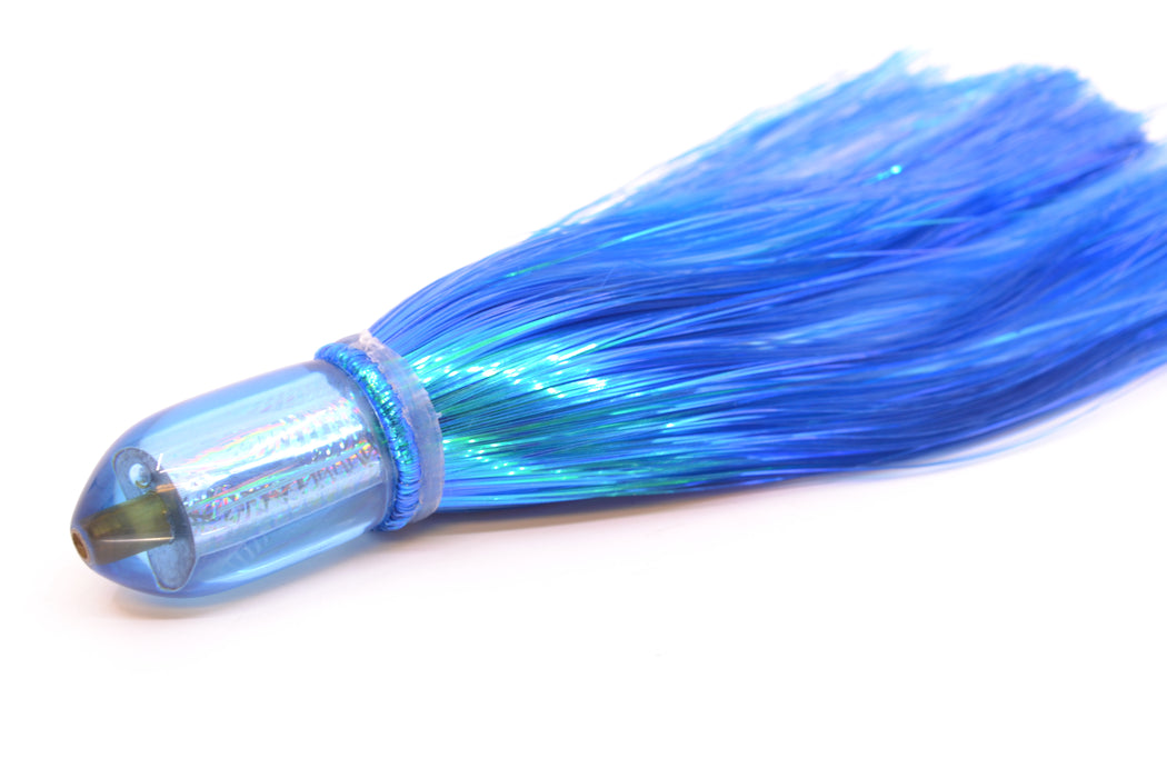 Joe Yee Lures by KEGZ Blue Rainbow Pearl Dum Dum Bullet 7" 2.5oz Strobez Blue/White