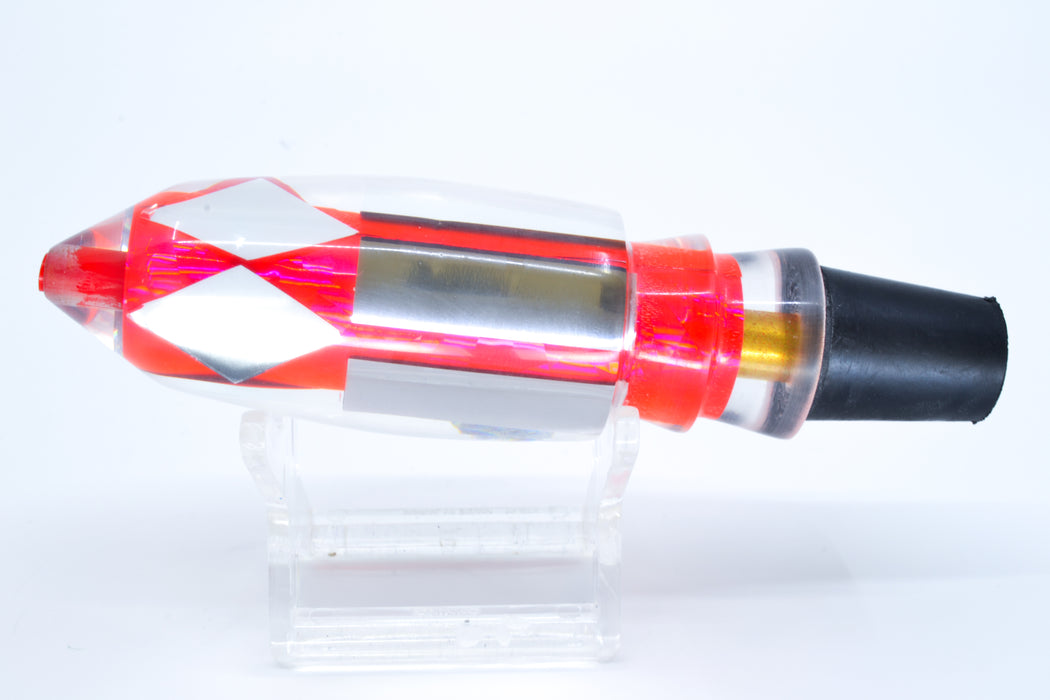 Aloha Lures Clear Mirrored Pink Rainbow Deep Six 9" 4.7oz