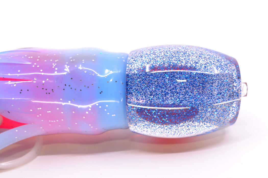 Moyes Lures White MOP Blue Glitter Back NEW Small Blaster 9" 4.5oz Skirted Gay Bob GZE