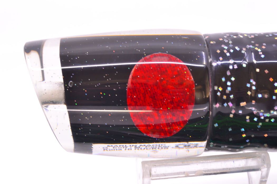 Marlin Magic Black Pearl Red Eyes Ruckus 12" 11oz Skirted Black Aurora/Blue-Green