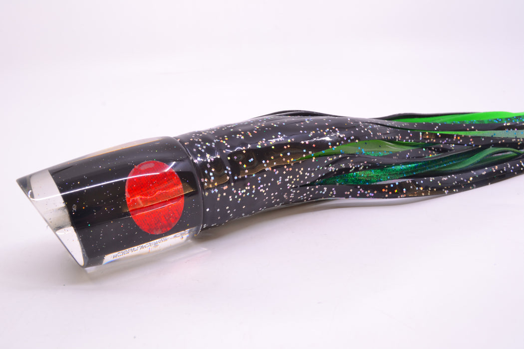 Marlin Magic Black Pearl Red Eyes Ruckus 12" 11oz Skirted Black Aurora/Blue-Green