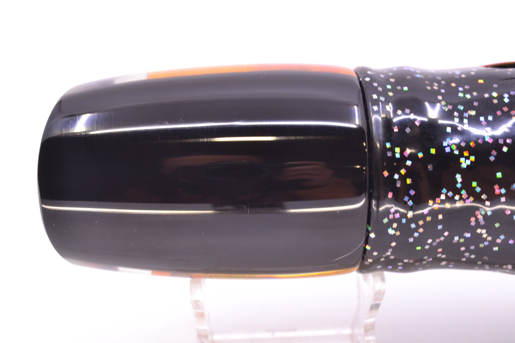 Marlin Magic Orange MOP Black Back Red Eyes Large Ruckus 14" 13oz Skirted Black