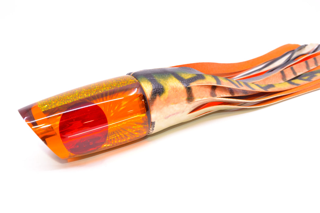 Koya Lures Amber Rainbow Starburst Straight Runner 12" 8.3oz ALV Vinyl Fire Mackerel