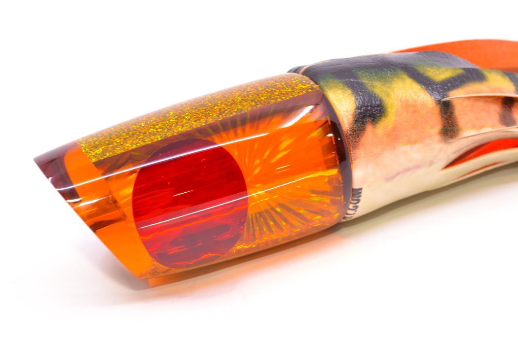 Koya Lures Amber Rainbow Starburst Straight Runner 12" 8.3oz ALV Vinyl Fire Mackerel
