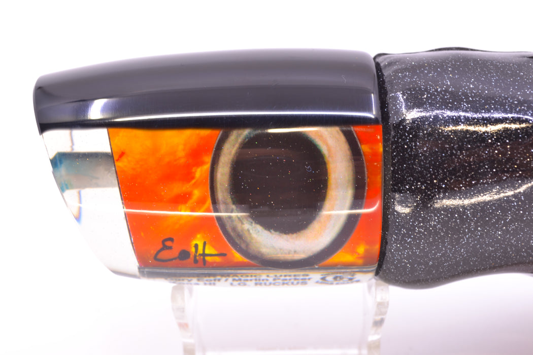 Marlin Magic Orange MOP Black Back Taxi Eyes Large Ruckus 14" 13oz Vinyl Black