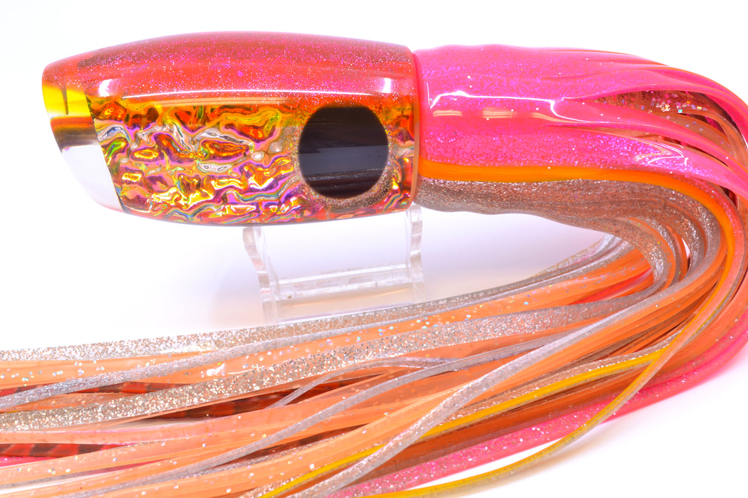 Coggin Lures Pink Dichro Pink-Yellow Back Maui Plunger 14" 13oz Skirted *The People's Pick*
