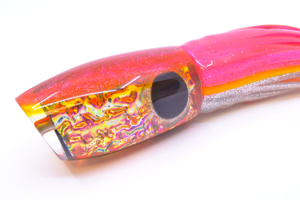 Coggin Lures Pink Dichro Pink-Yellow Back Maui Plunger 14" 13oz Skirted *The People's Pick*
