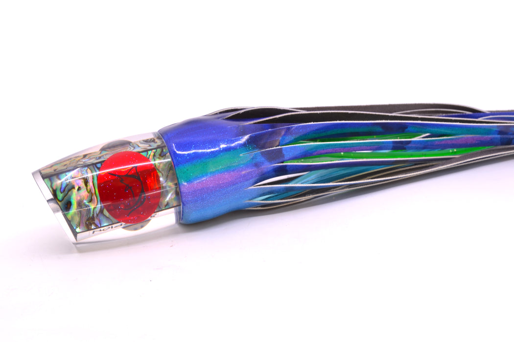Bonze Lures Paua Shell Red Eyes Scorpion 14" 9oz Fire Tailz Vinyl Blueberry