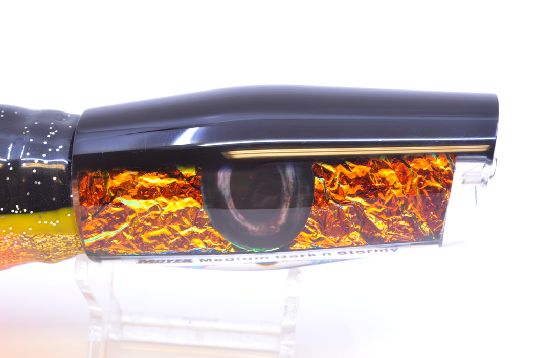 Moyes Lures Fire Dichro Black Back Medium Dark-N-Stormy 12" 8.5oz Skirted *The People's Pick*