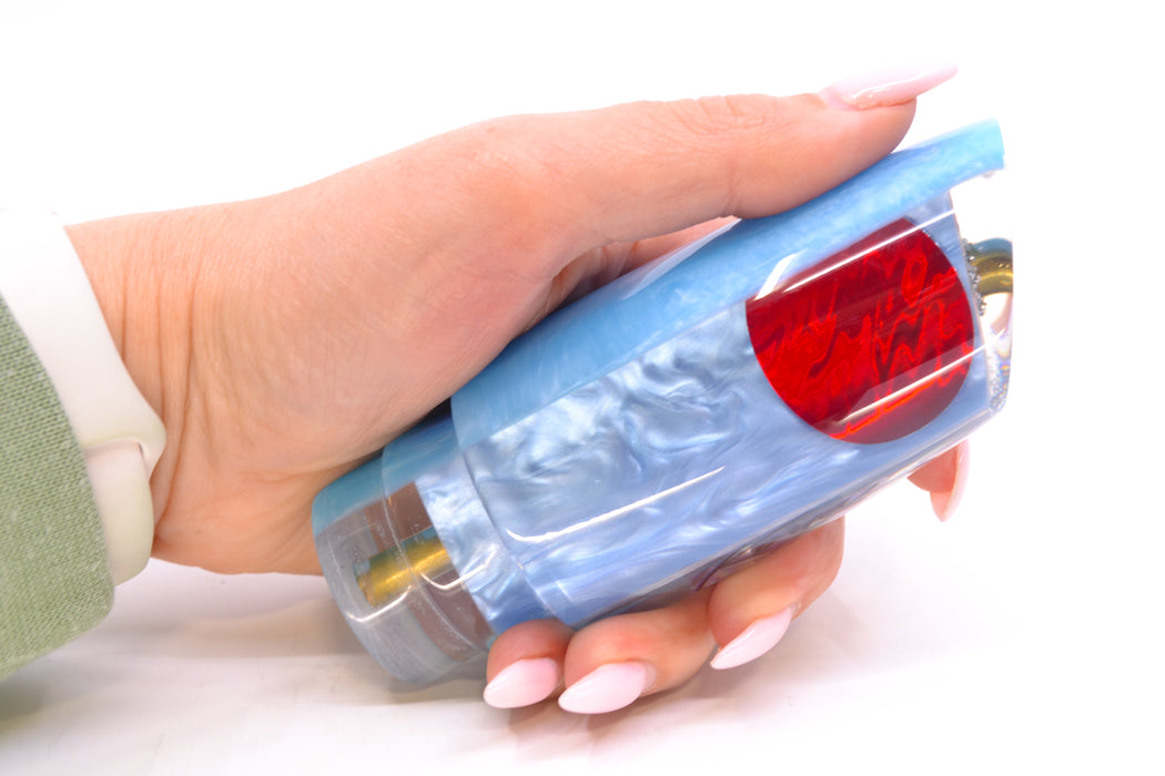 Koya Lures Ice Blue Pearl Ice Blue Back Red Eyes Medium Poi Dog 14" 7.5oz