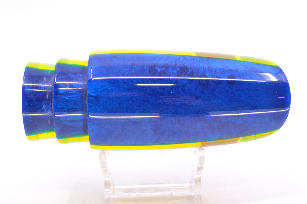 Koya Lures White Pearl Blue-Yellow Back Red Eyes Medium Poi Dog 14" 7.5oz