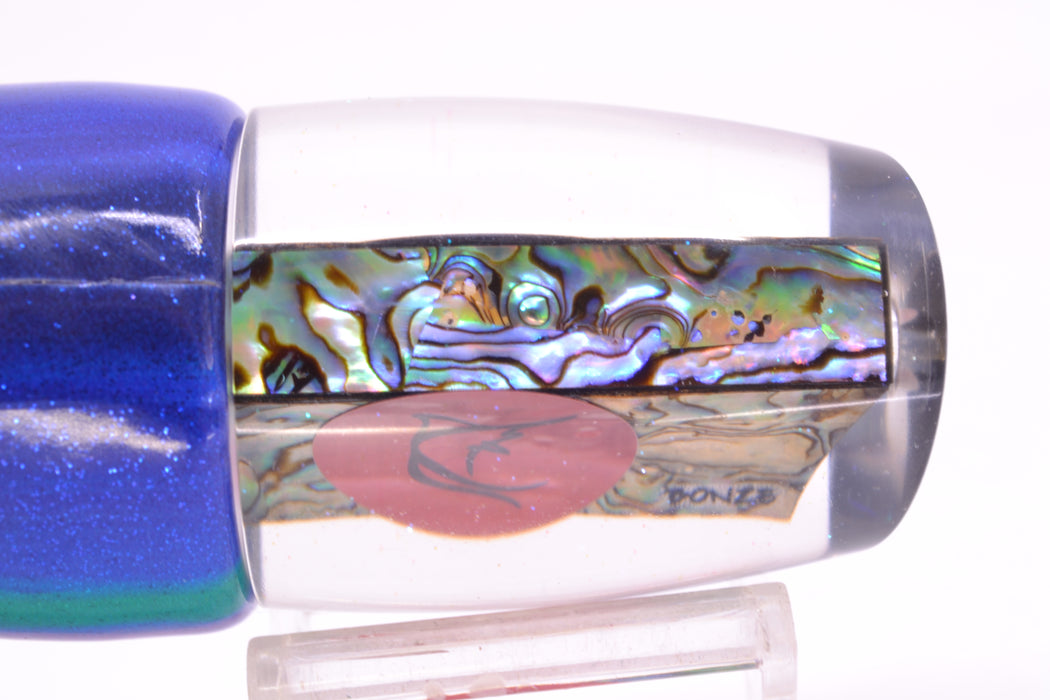 Bonze Lures Paua Shell Red Eyes Scorpion 14" 9oz Fire Tailz Vinyl Blueberry