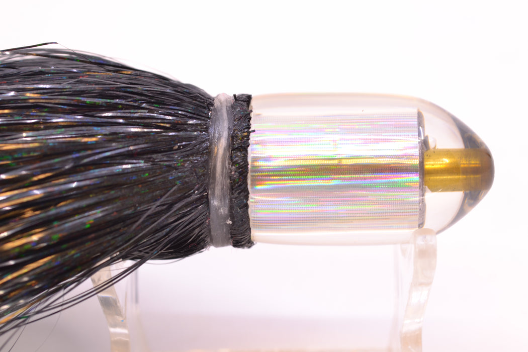 Joe Yee Lures by KEGZ Silver Rainbow Pearl Dum Dum Bullet 7" 2.5oz Strobez Black/Purple