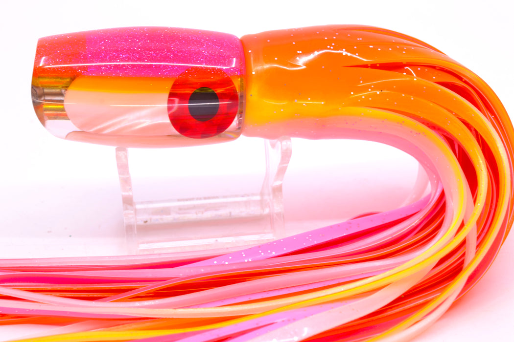 Coggin Lures White MOP Pink-Yellow Back 4-Hole Kilauea Tado Scoop 9" 6oz Skirted