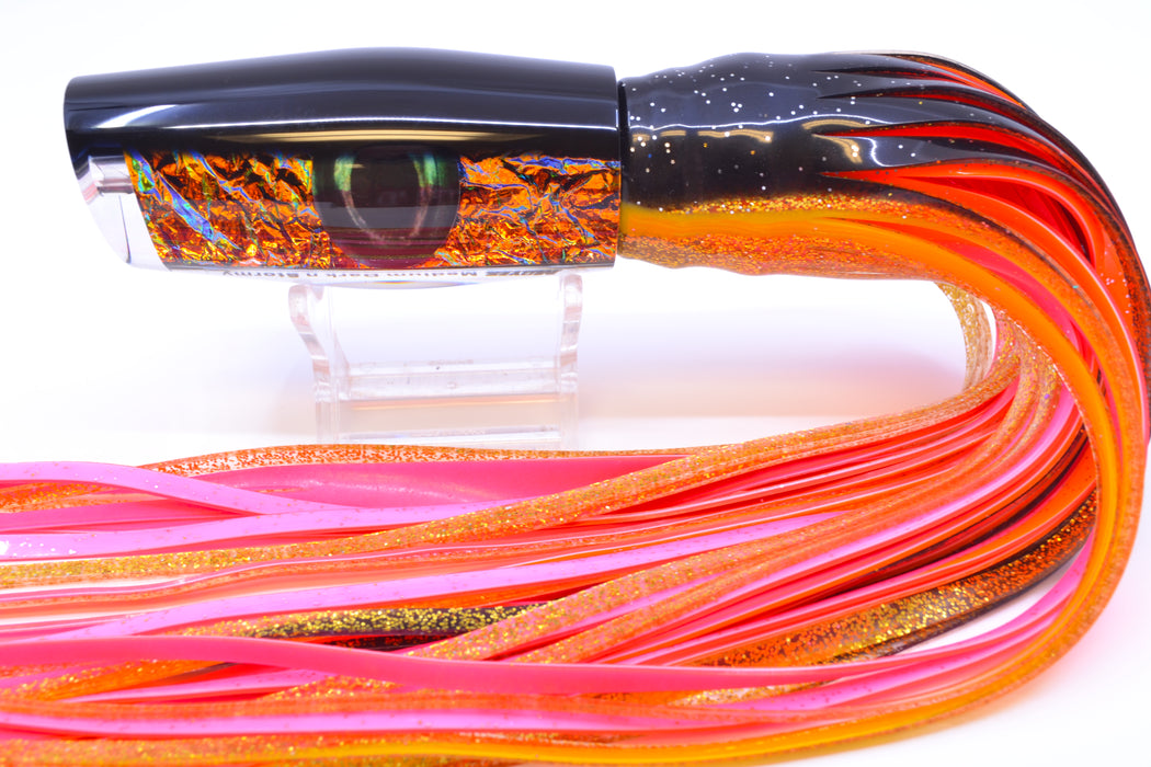 Moyes Lures Fire Dichro Black Back Medium Dark-N-Stormy 12" 8.5oz Skirted *The People's Pick*