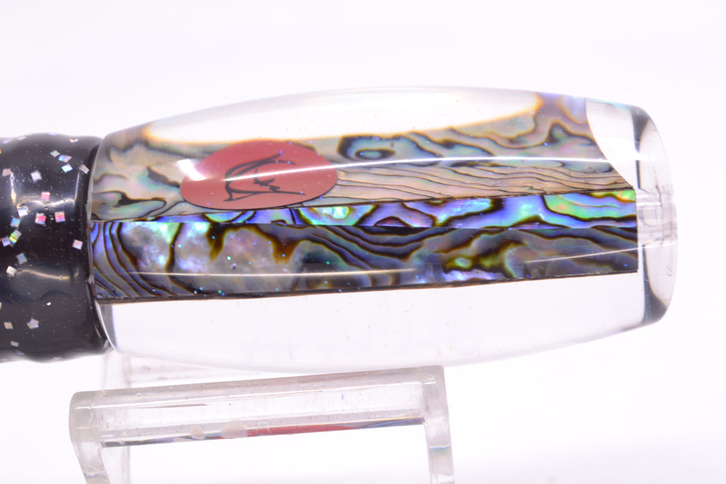 Bonze Lures Paua Shell Red Eyes Apache 9" 5.2oz Skirted Black/Green-Blue