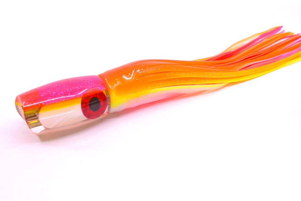Coggin Lures White MOP Pink-Yellow Back 4-Hole Kilauea Tado Scoop 9" 6oz Skirted