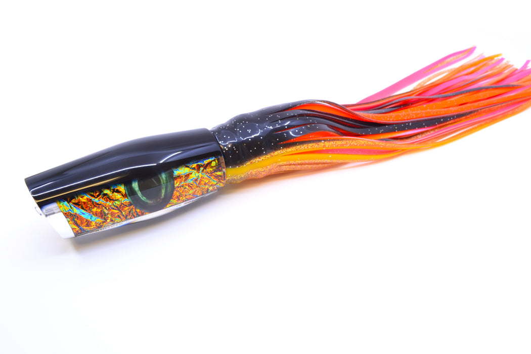 Moyes Lures Fire Dichro Black Back Medium Dark-N-Stormy 12" 8.5oz Skirted *The People's Pick*