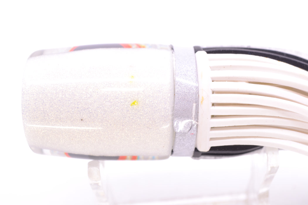 Amaral Lures Silver Pearl Rainbow Scale Ice Blue Stripes White Back Krait 10" 3.5oz