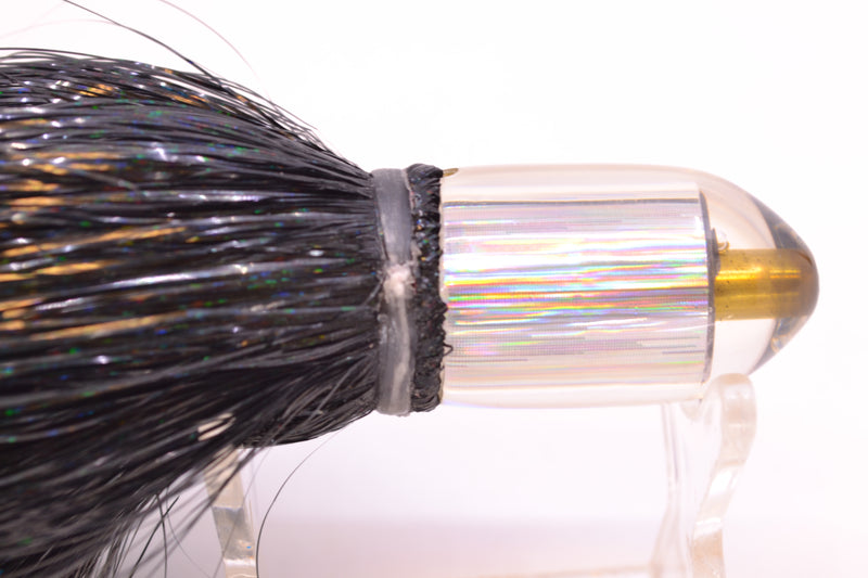 Joe Yee Lures by KEGZ Silver Rainbow Pearl Dum Dum Bullet 7" 2.5oz Strobez Black/Purple