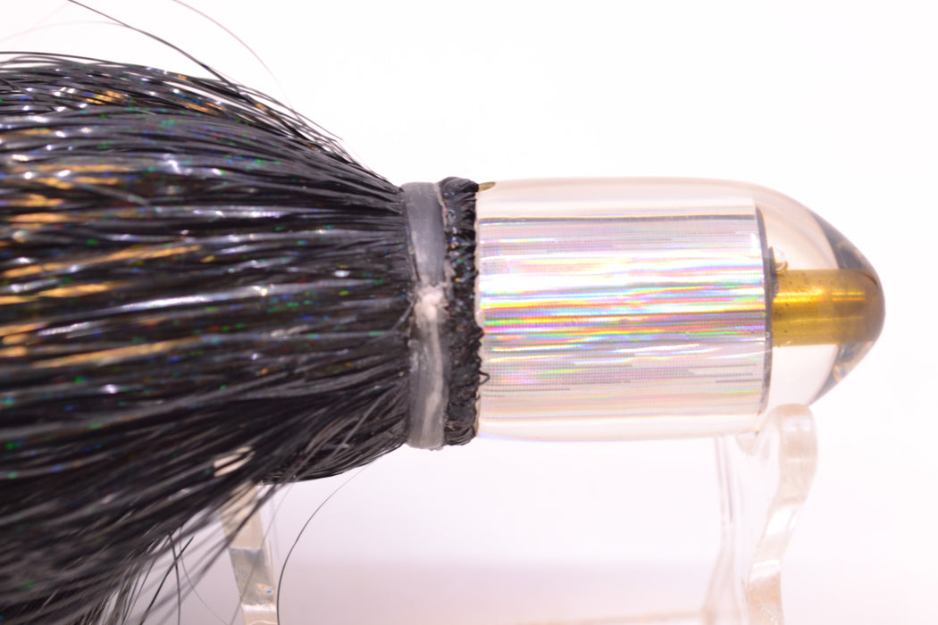Joe Yee Lures by KEGZ Silver Rainbow Pearl Dum Dum Bullet 7" 2.5oz Strobez Black/Purple