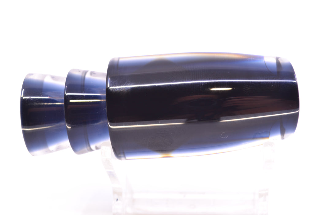 Moyes Lures Clear Mirrored Black Back Taxi Eyes Small Plunger 9" 3oz