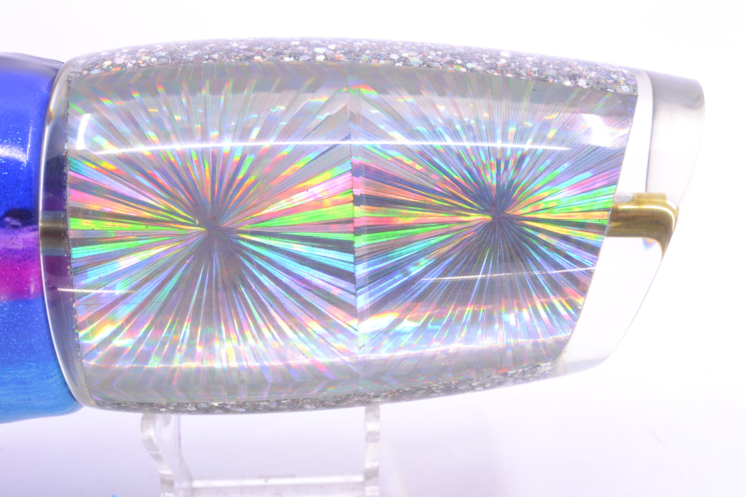 Koya Lures Silver Starburst XL Poi Dog Teaser 26.5oz FT Vinyl Blue Dream *MINOR CHIP*