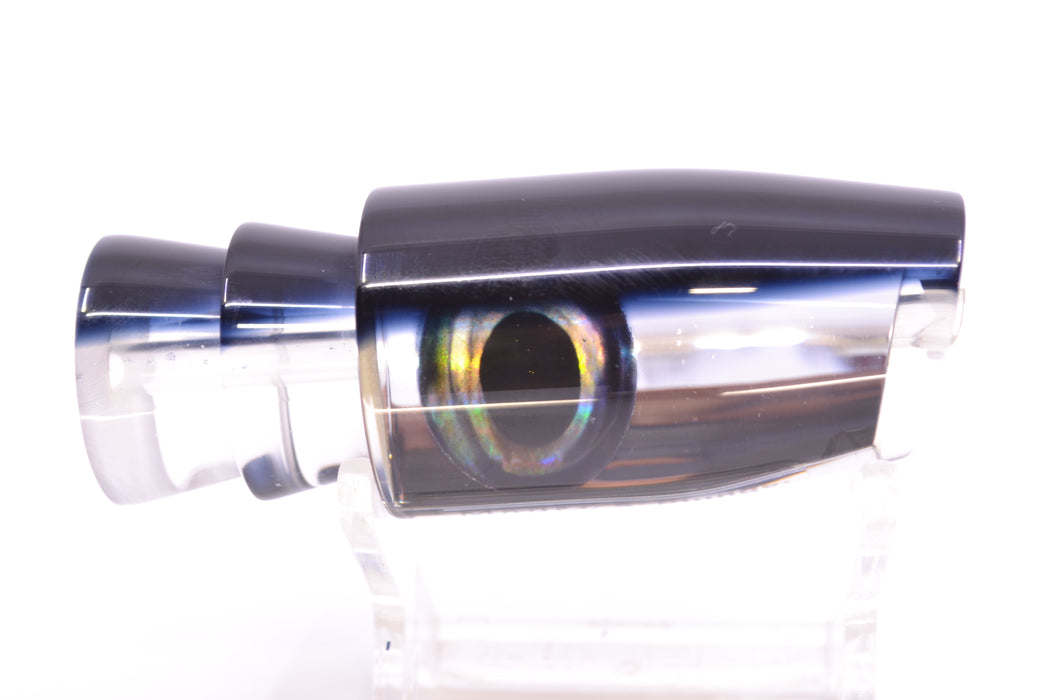 Moyes Lures Clear Mirrored Black Back Taxi Eyes Small Plunger 9" 3oz
