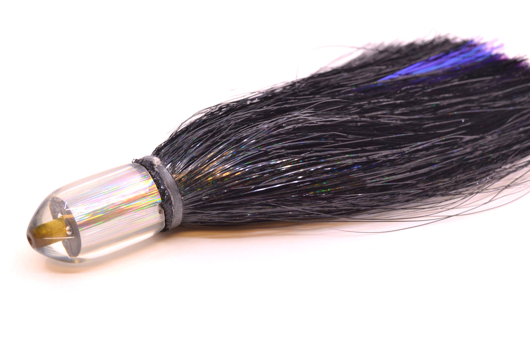 Joe Yee Lures by KEGZ Silver Rainbow Pearl Dum Dum Bullet 7" 2.5oz Strobez Black/Purple