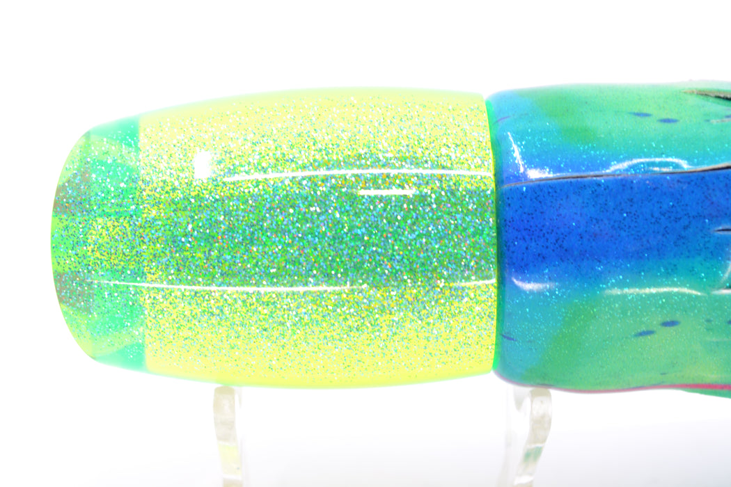 TANTRUM Lures Chartreuse Rainbow Scale Ice Blue Back Large Bandit 12" 7.8oz FT Vinyl GZE