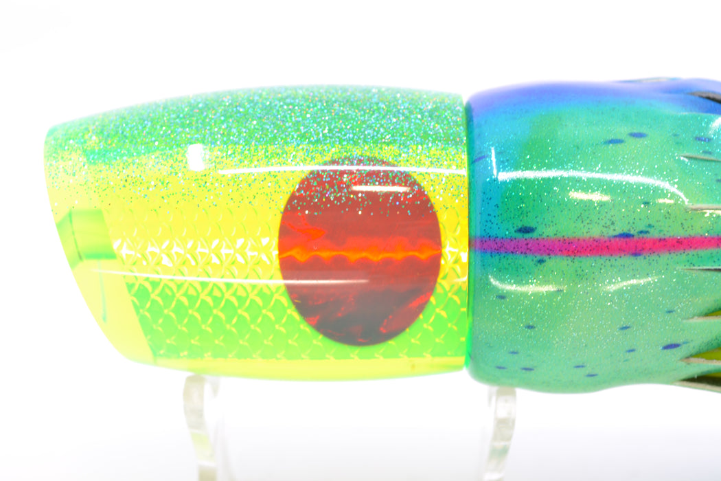 TANTRUM Lures Chartreuse Rainbow Scale Ice Blue Back Large Bandit 12" 7.8oz FT Vinyl GZE