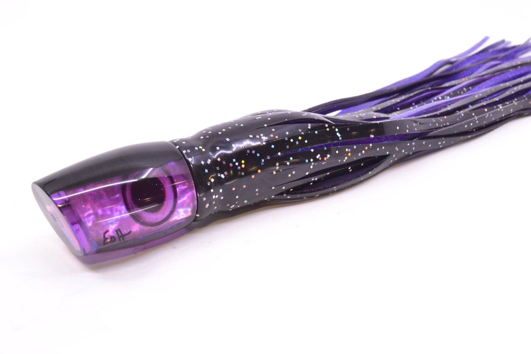 Marlin Magic Lures Purple Awabi Black Back Taxi Eyes Baby Ruckus 10" 6.5oz Skirted Black