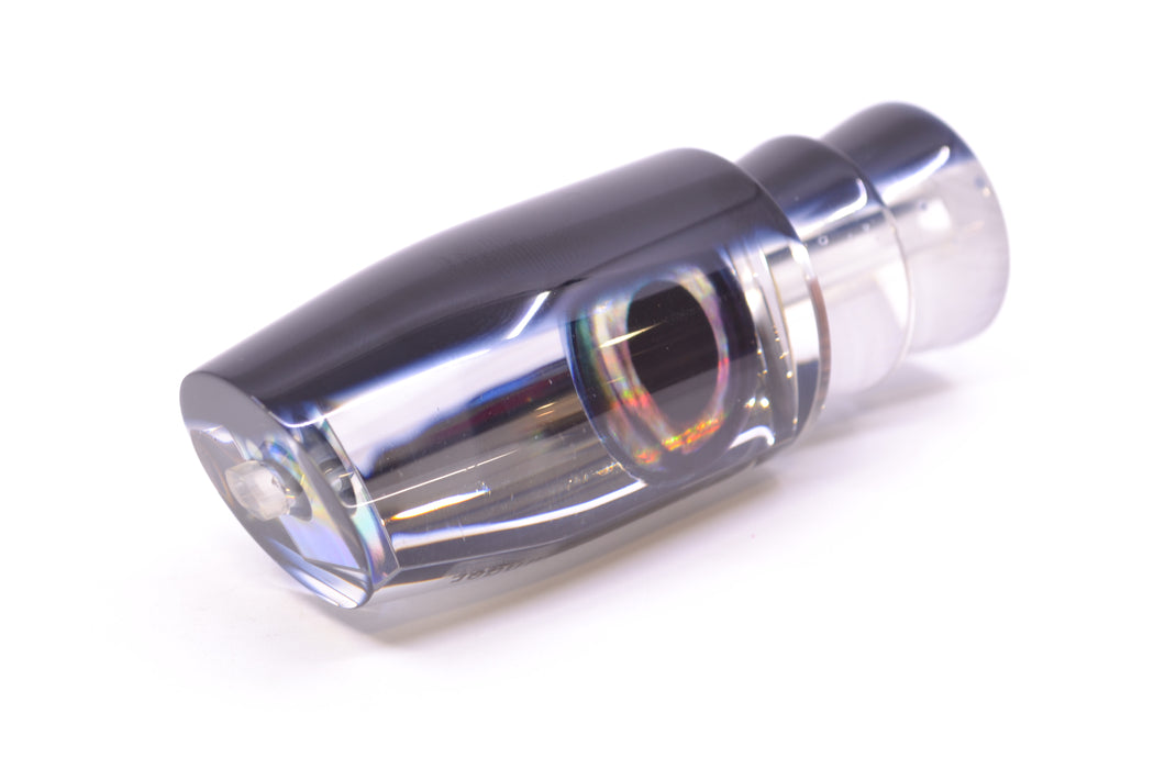 Moyes Lures Clear Mirrored Black Back Taxi Eyes Small Plunger 9" 3oz