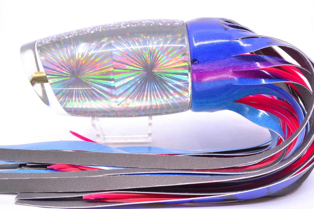 Koya Lures Silver Starburst XL Poi Dog Teaser 26.5oz FT Vinyl Blue Dream *MINOR CHIP*