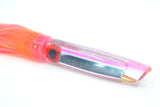 Coggin Lures Mirrored Silver Glitter-Pink Back Pencil Stick Swimmer 5.5" 2oz Pink-Yellow