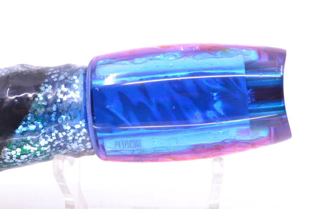 Coggin Lures Rainbow Dichro Blue-Red Back 4-Hole Kilauea Tado Scoop 9" 6oz Skirted Evil