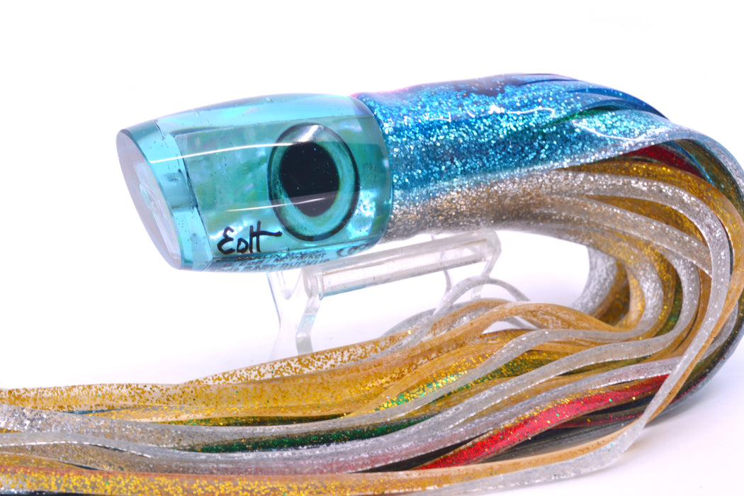 Marlin Magic Ice Blue Awabi Baby Ruckus 10" 6.5oz Skirted Blue-Silver/Green-Gold
