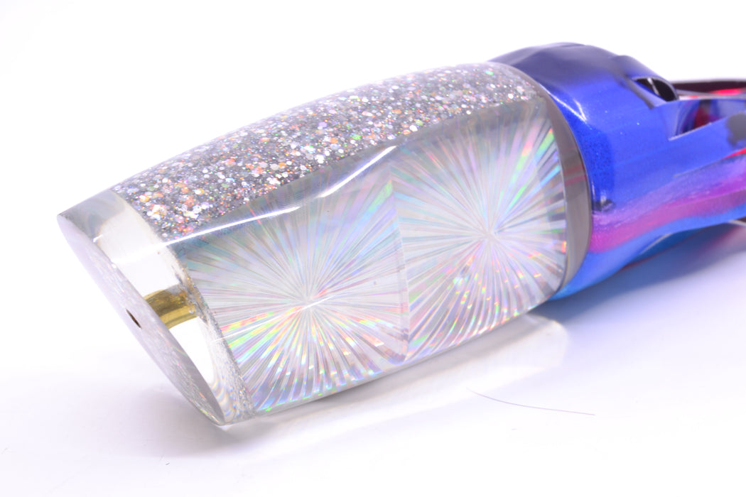 Koya Lures Silver Starburst XL Poi Dog Teaser 26.5oz FT Vinyl Blue Dream *MINOR CHIP*