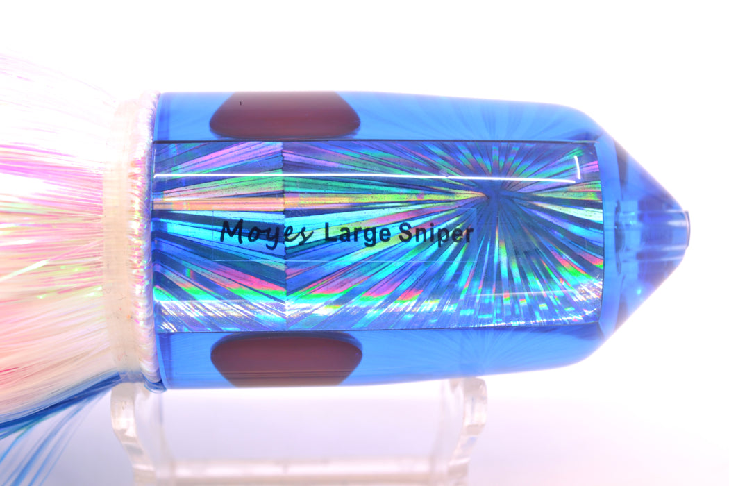 Moyes Lures Blue Rainbow Starburst 2-Hole Large Sniper Jet 12" 12oz Strobez Blue-White