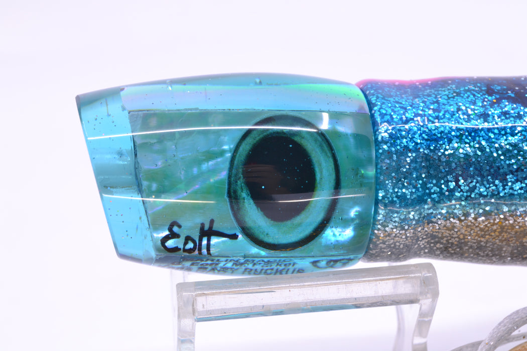 Marlin Magic Ice Blue Awabi Baby Ruckus 10" 6.5oz Skirted Blue-Silver/Green-Gold
