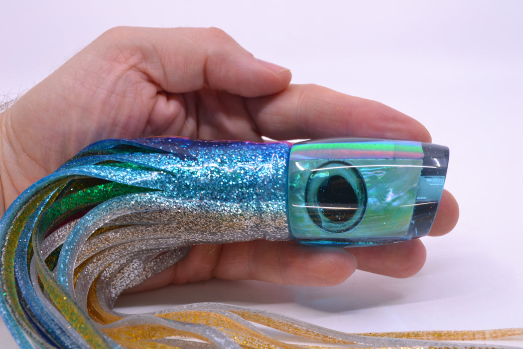 Marlin Magic Ice Blue Awabi Baby Ruckus 10" 6.5oz Skirted Blue-Silver/Green-Gold