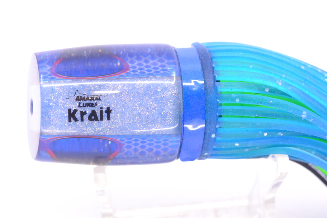 Amaral Lures Silver Pearl Rainbow Scale Blue Back Krait 10" 3.5oz