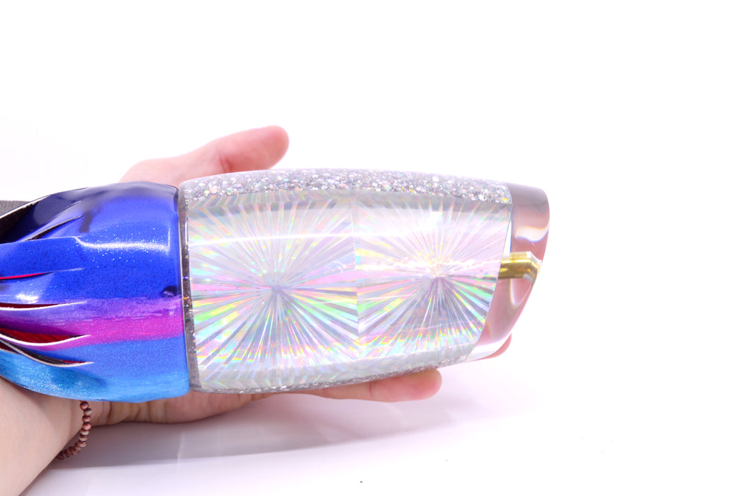 Koya Lures Silver Starburst XL Poi Dog Teaser 26.5oz FT Vinyl Blue Dream *MINOR CHIP*