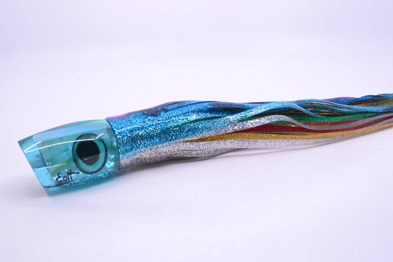 Marlin Magic Ice Blue Awabi Baby Ruckus 10" 6.5oz Skirted Blue-Silver/Green-Gold