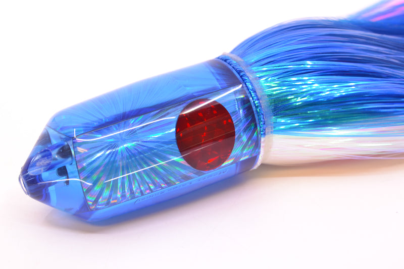 Moyes Lures Blue Rainbow Starburst 2-Hole Large Sniper Jet 12" 12oz Strobez Blue-White