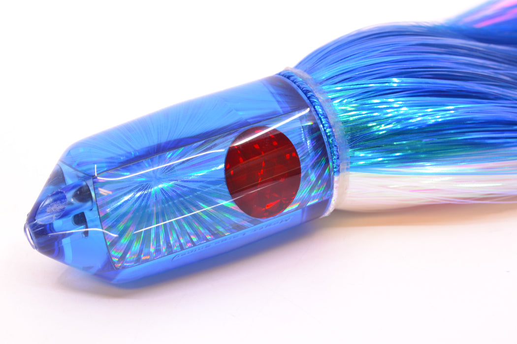 Moyes Lures Blue Rainbow Starburst 2-Hole Large Sniper Jet 12" 12oz Strobez Blue-White