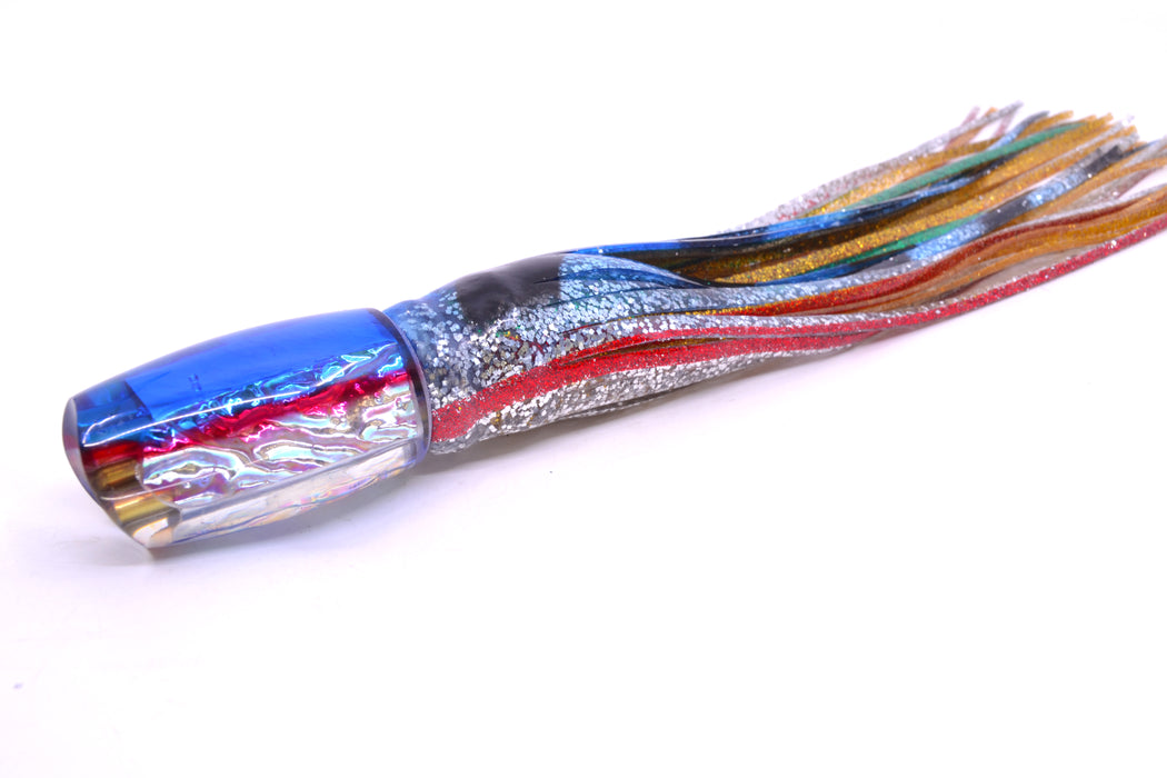 Coggin Lures Rainbow Dichro Blue-Red Back 4-Hole Kilauea Tado Scoop 9" 6oz Skirted Evil