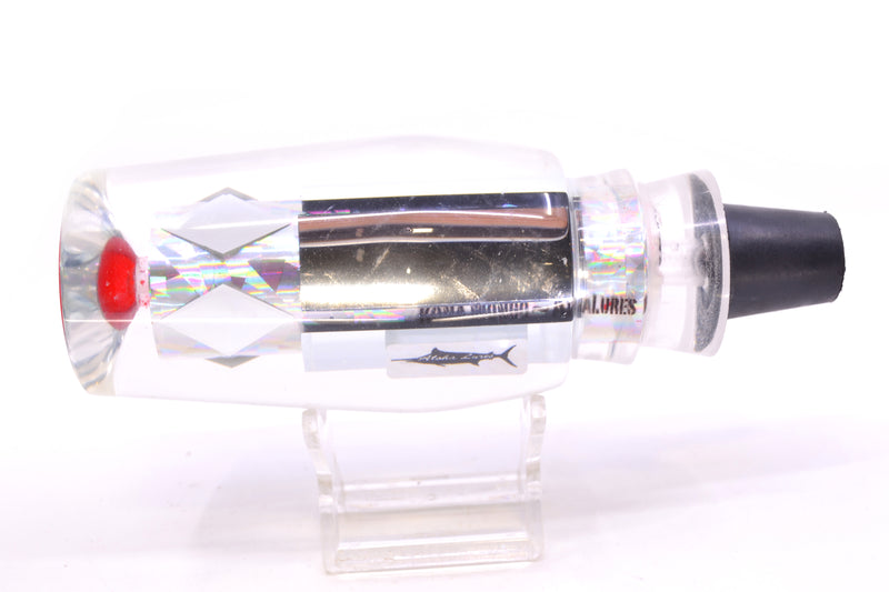 Aloha Lures Clear Mirrored Silver Rainbow Flake Kona Mongo 14" 8.7oz Near New Pre-Owned