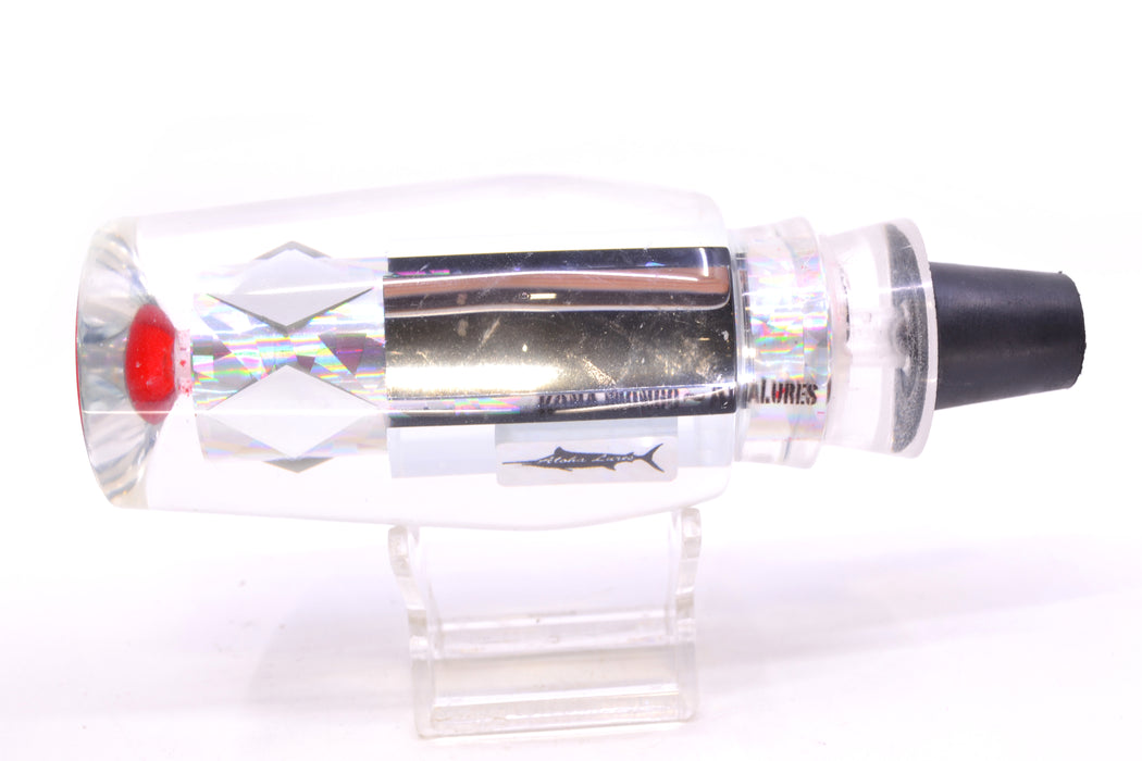 Aloha Lures Clear Mirrored Silver Rainbow Flake Kona Mongo 14" 8.7oz Near New Pre-Owned